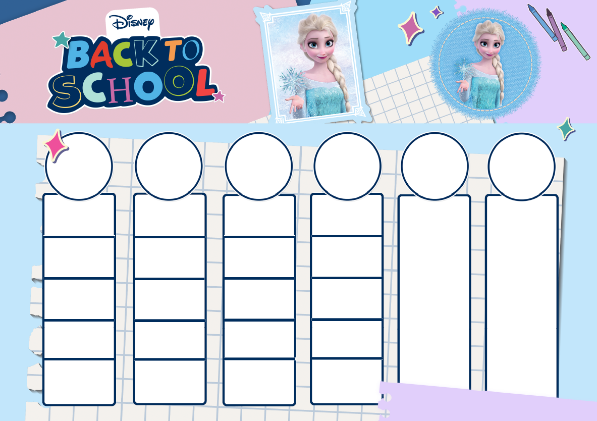 Skoleskema Disney Frozen